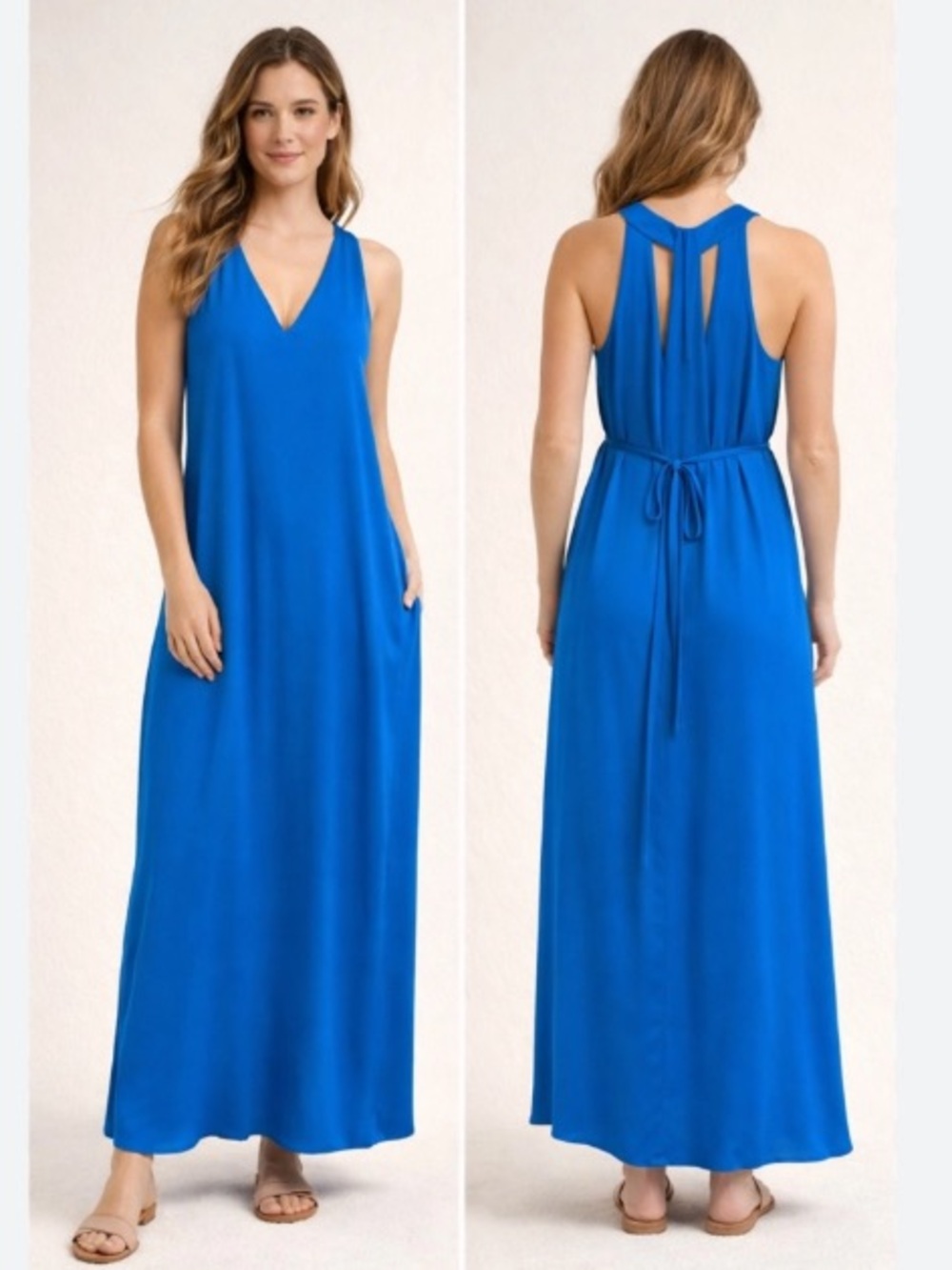 Ann Taylor Tie Waist Halter Maxi Dress NWT Autumn wedding guest dress